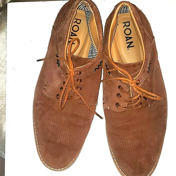 ROAN | Shoes | Roan Mens Tan Lace Up Leather Oxford Shoes  display picture 2